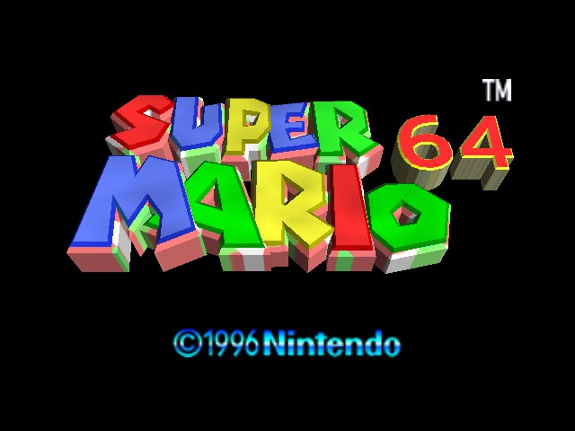 Super Mario 64 - Christmas Texture Pack Title Screen